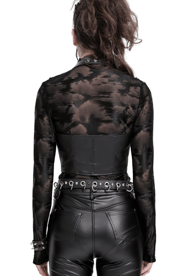 Chic Halter Corset Top with Buckle Straps and Zipper Front